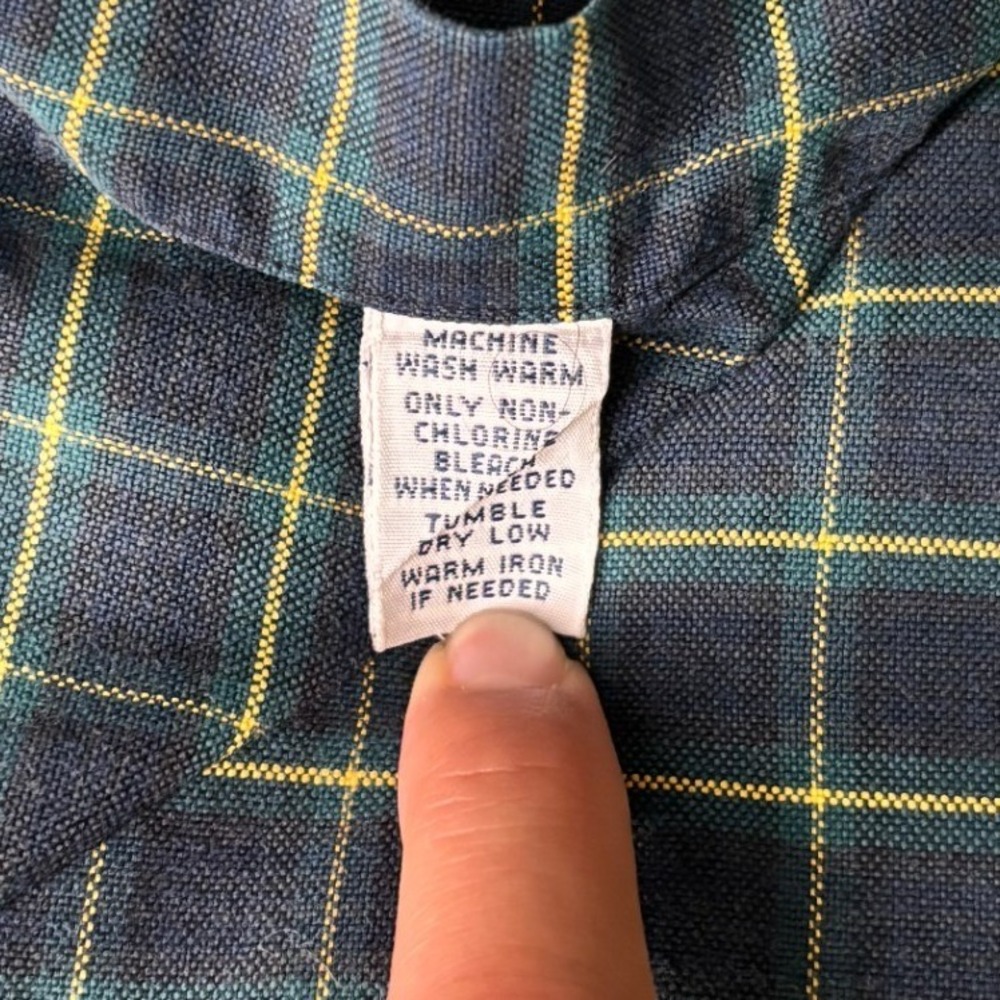 Ralph Lauren Button Down Shirt Mens L Navy Blue Yellow Grid Custom Fit Plaid - Picture 13 of 13